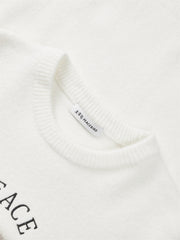 Men's Beige Textured Jacquard Sweater