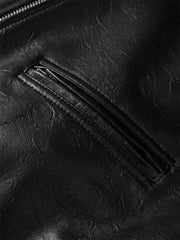 Men's Stand-Collar Moto Leather Jacket
