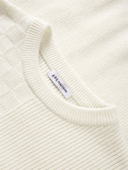 Men's 3D Cable-Knit Panel Sweater