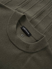 Men's Textured Solid Pullover Sweater