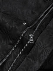 Men's Utility Jacquard Textured Hooded Jacket