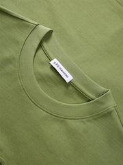 Men's Green Embossed Letter T-Shirt