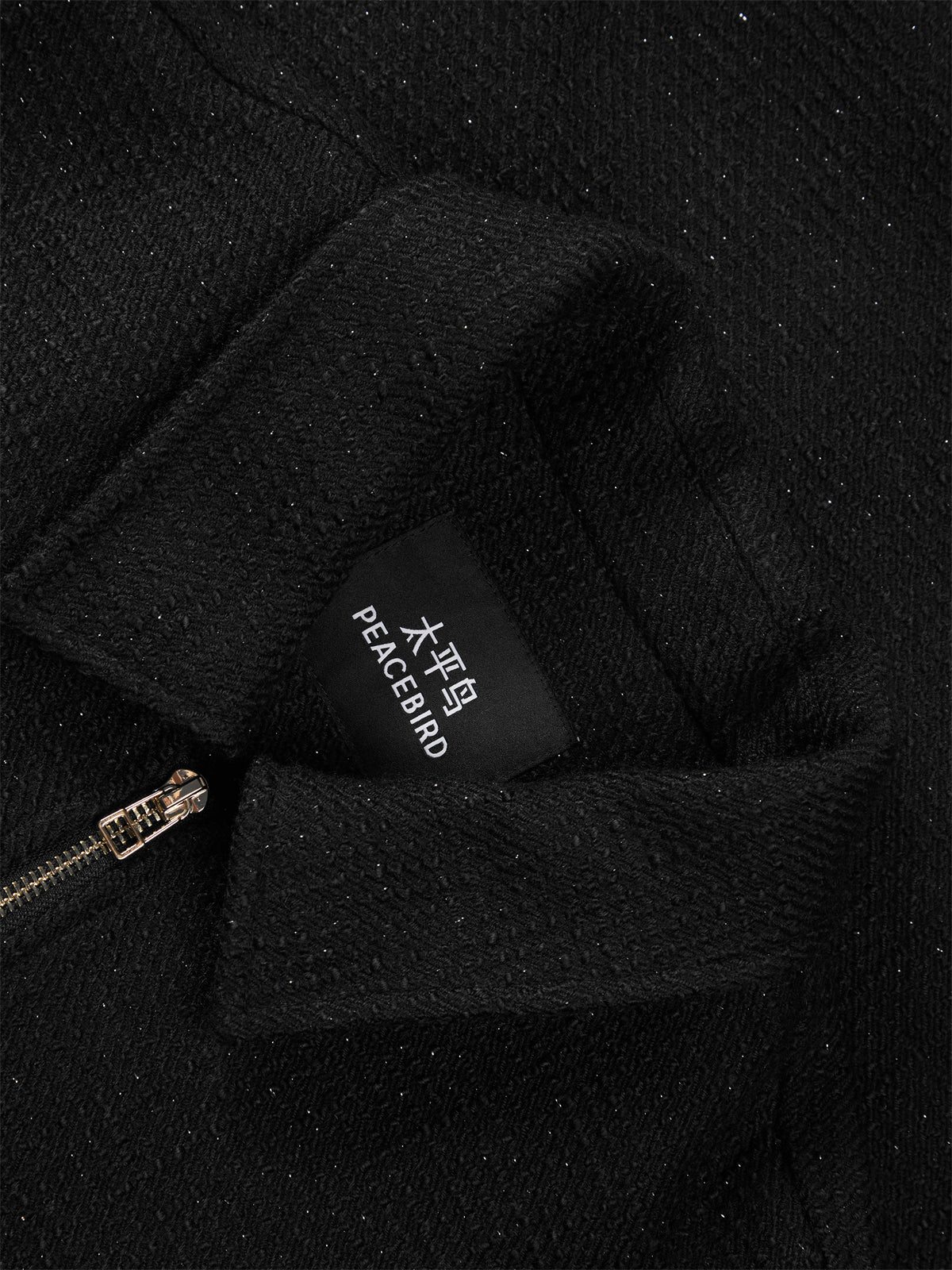 Men's Metallic Tweed Textured Commuter Jacket