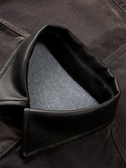 Men's Barn-Style Faux Denim Jacket