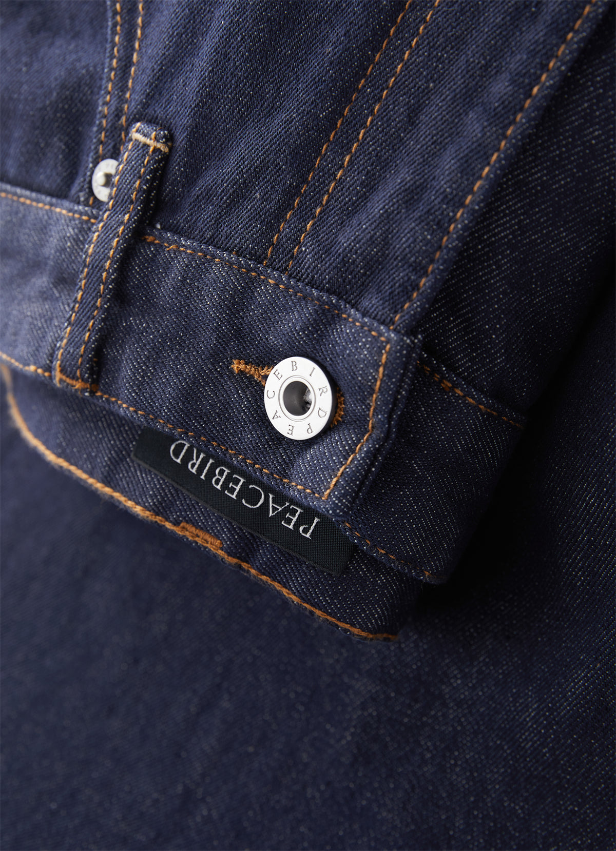 Men's Vintage Contrast-Stitch Wide-Leg Jeans