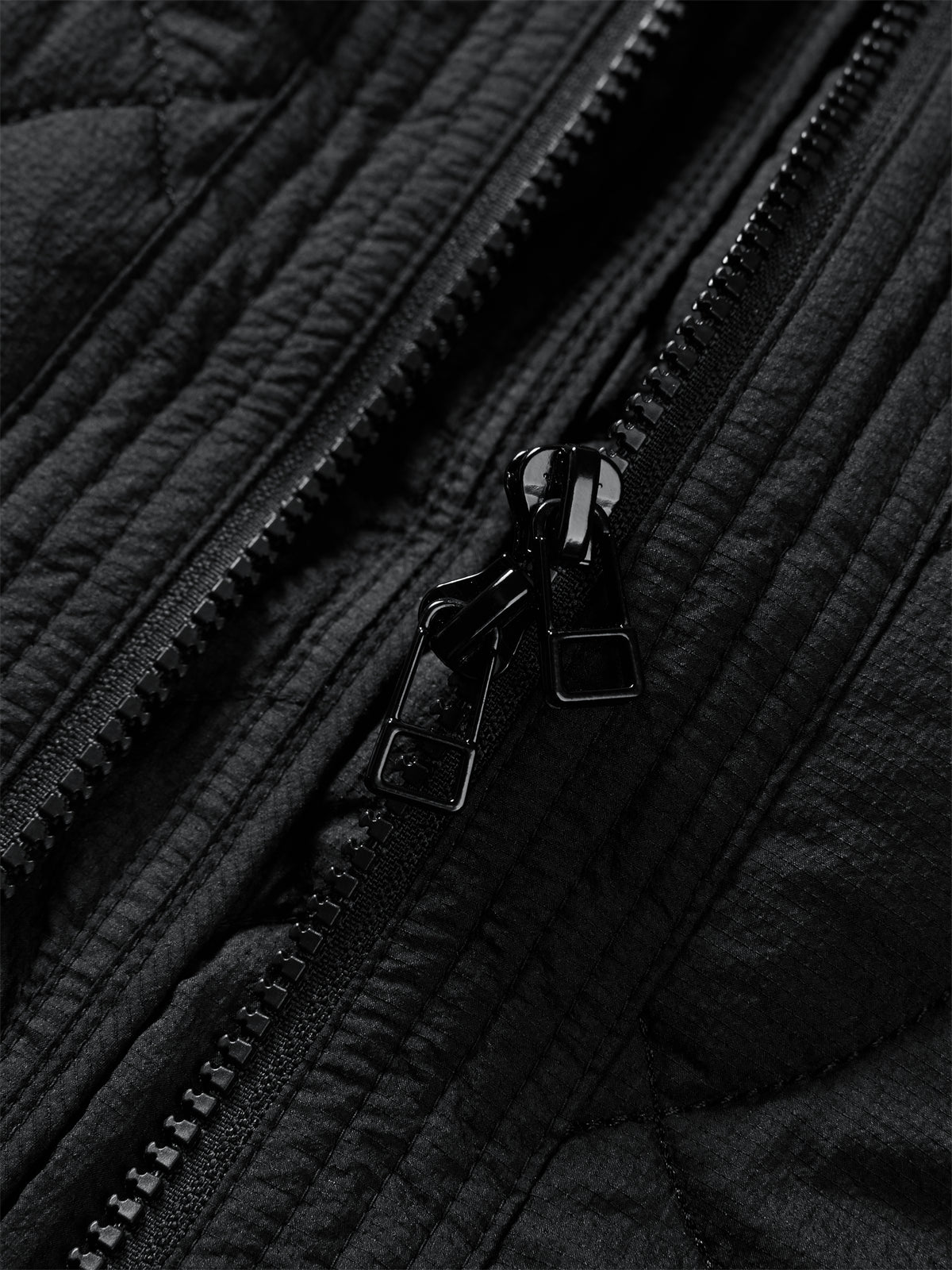 Men's Black Relaxed Quilted Padded Jacket