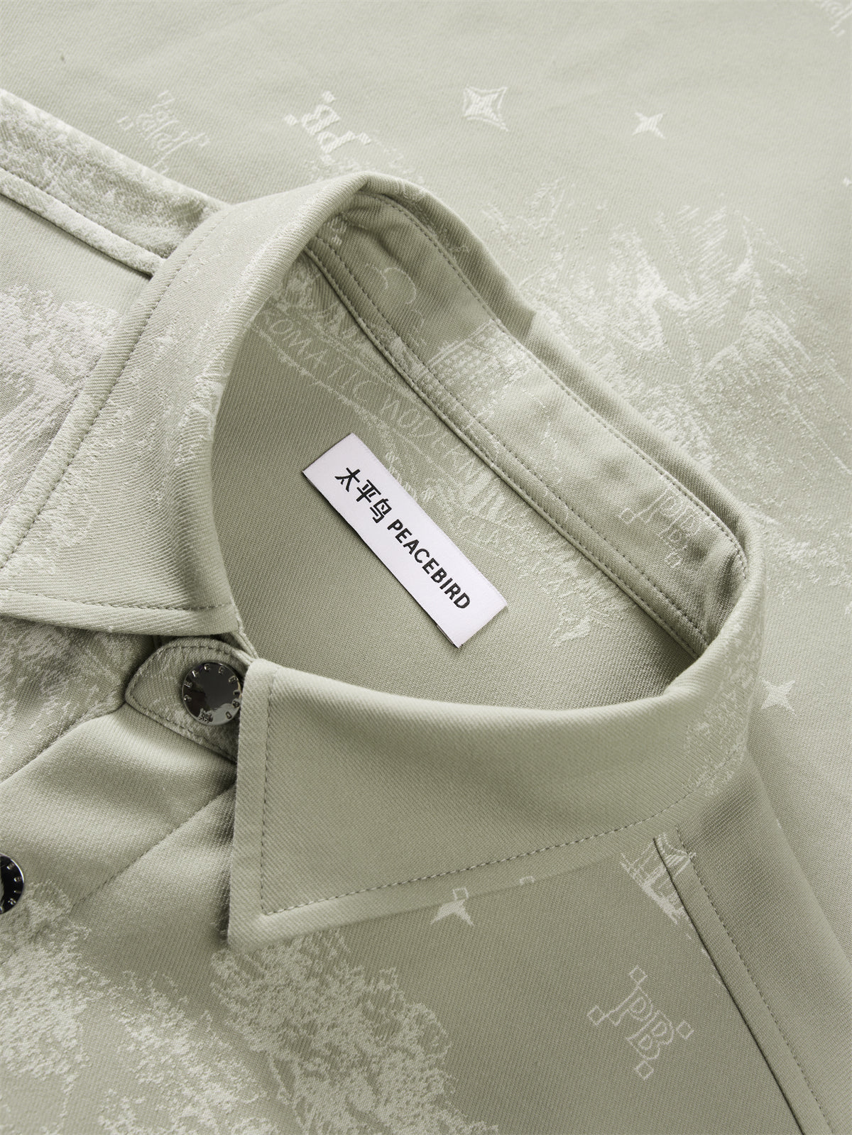 Men's Allover Jacquard Long-Sleeve Shirt