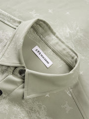Men's Allover Jacquard Long-Sleeve Shirt