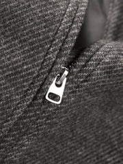 Men's Stand-Collar Wool-Blend Tailored Jacket