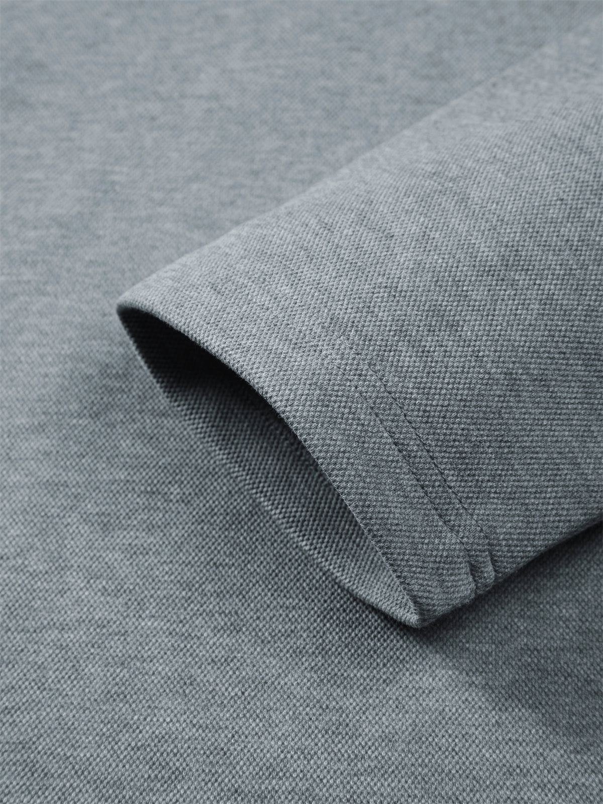 Men's Heavyweight Gray Layered-Look Long-Sleeve T-Shirt
