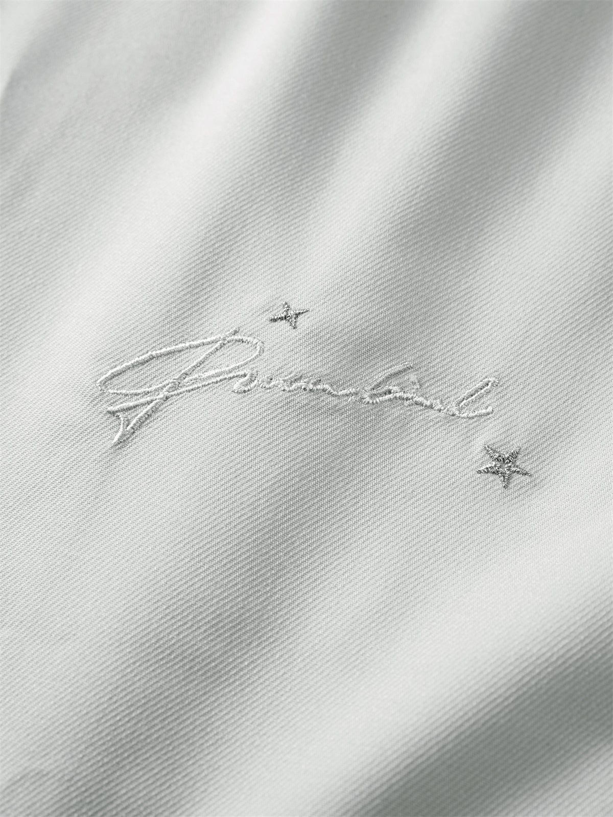 Men's Gray Embroidered Long-Sleeve Shirt