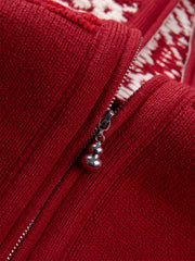 Men's Fair Isle Contrast Knit Cardigan