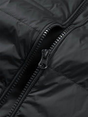 Men's Knit-Panel Lightweight Stand-Collar Goose Down Jacket