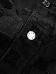 Men's Allover Jacquard Chenille Denim Jacket