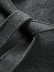 Men's Relaxed Camel Hair-Blend Double-Face Wool Coat