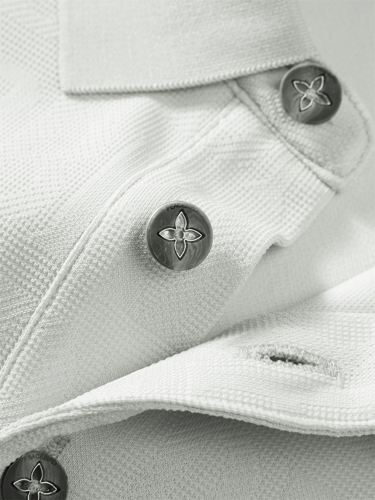 Men's Allover Letter Jacquard Polo Shirt