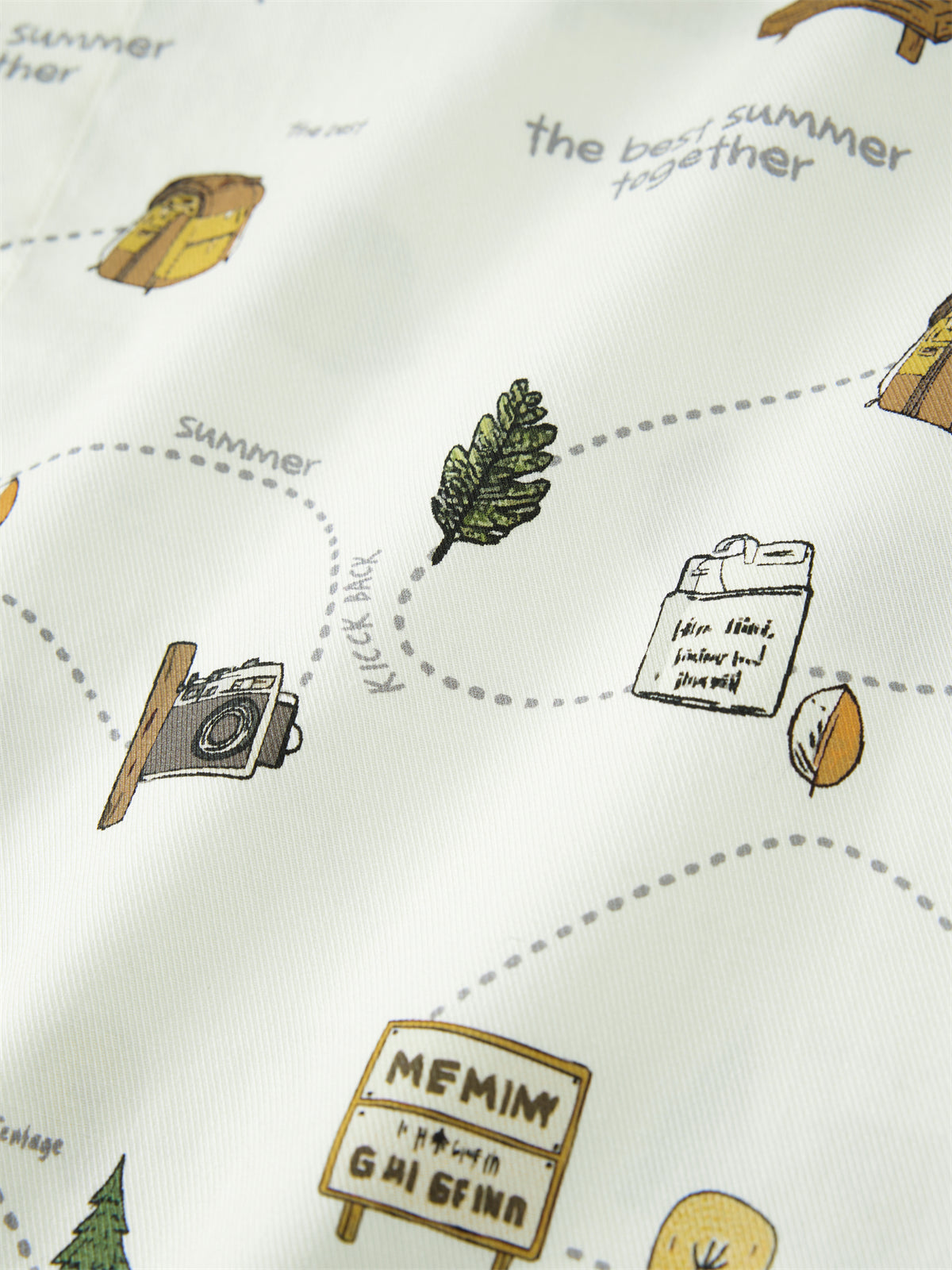 Men's Cotton Short-Sleeve Shirt with Allover Print