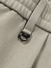Men's Solid Elastic-Waist Straight-Leg Pants