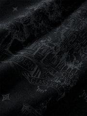 Men's Printed Denim Shirt