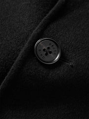 Men's Black Wool-Blend Coat
