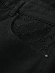 Men's Skinny Jeans with Jacquard Pocket Detail