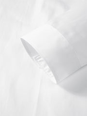 Men's Slim-Fit White Long-Sleeve Shirt
