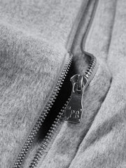 Men's Grey Wool-Blend Textured Jacket