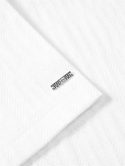 Men's Jacquard Textured T-Shirt with Metal Detail