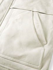 Men's Jacquard Faux Suede Down Jacket