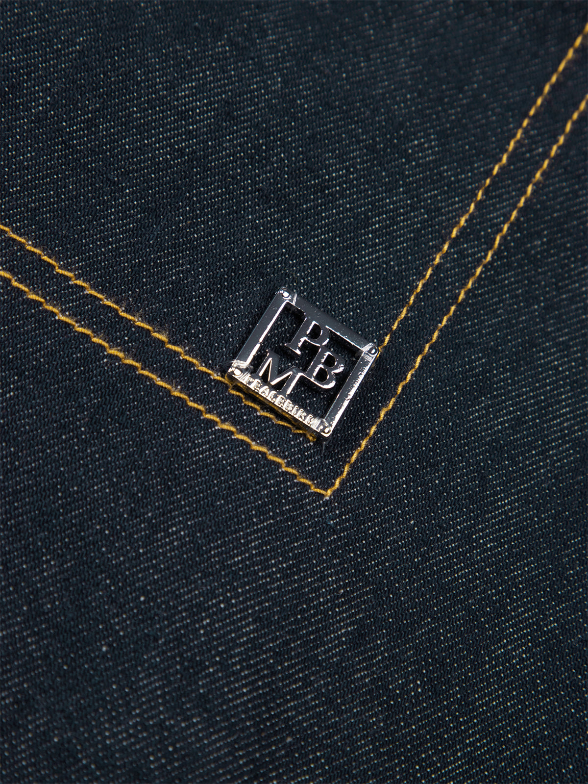 Men's Denim Shirt with Contrast Topstitching
