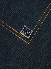 Men's Denim Shirt with Contrast Topstitching