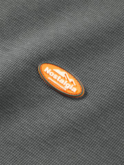 Men's Waffle-Knit Polo Shirt with Label