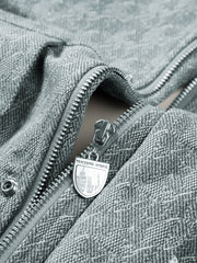 Men's Houndstooth Jacquard Denim Jacket