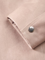 Men's Contrast Textured PU Jacket