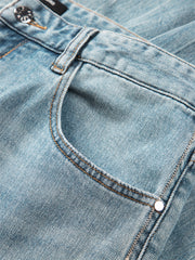 Men's Washed Tapered Jeans