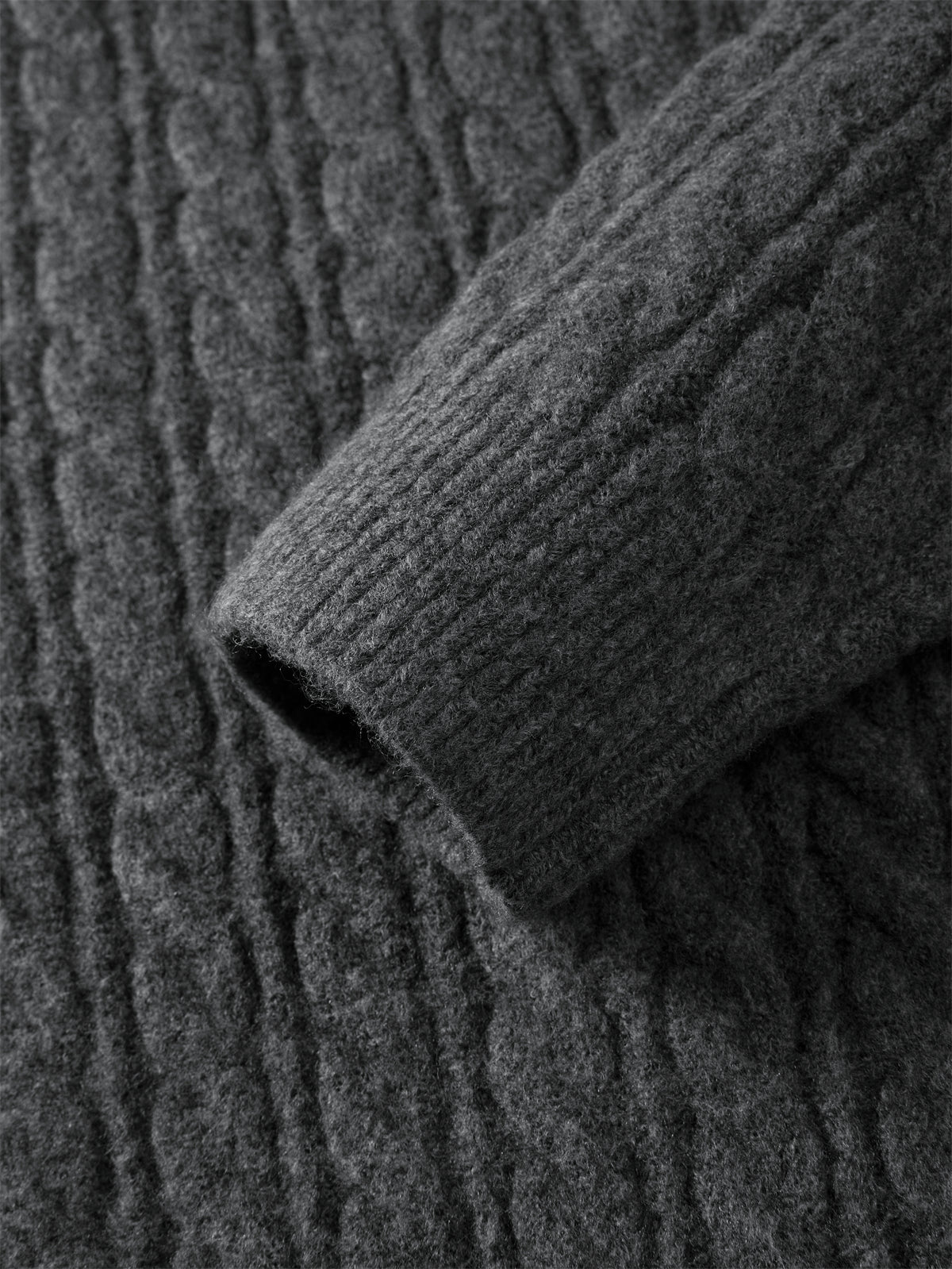 Men's Cable-Knit Contrast-Stripe Sweater