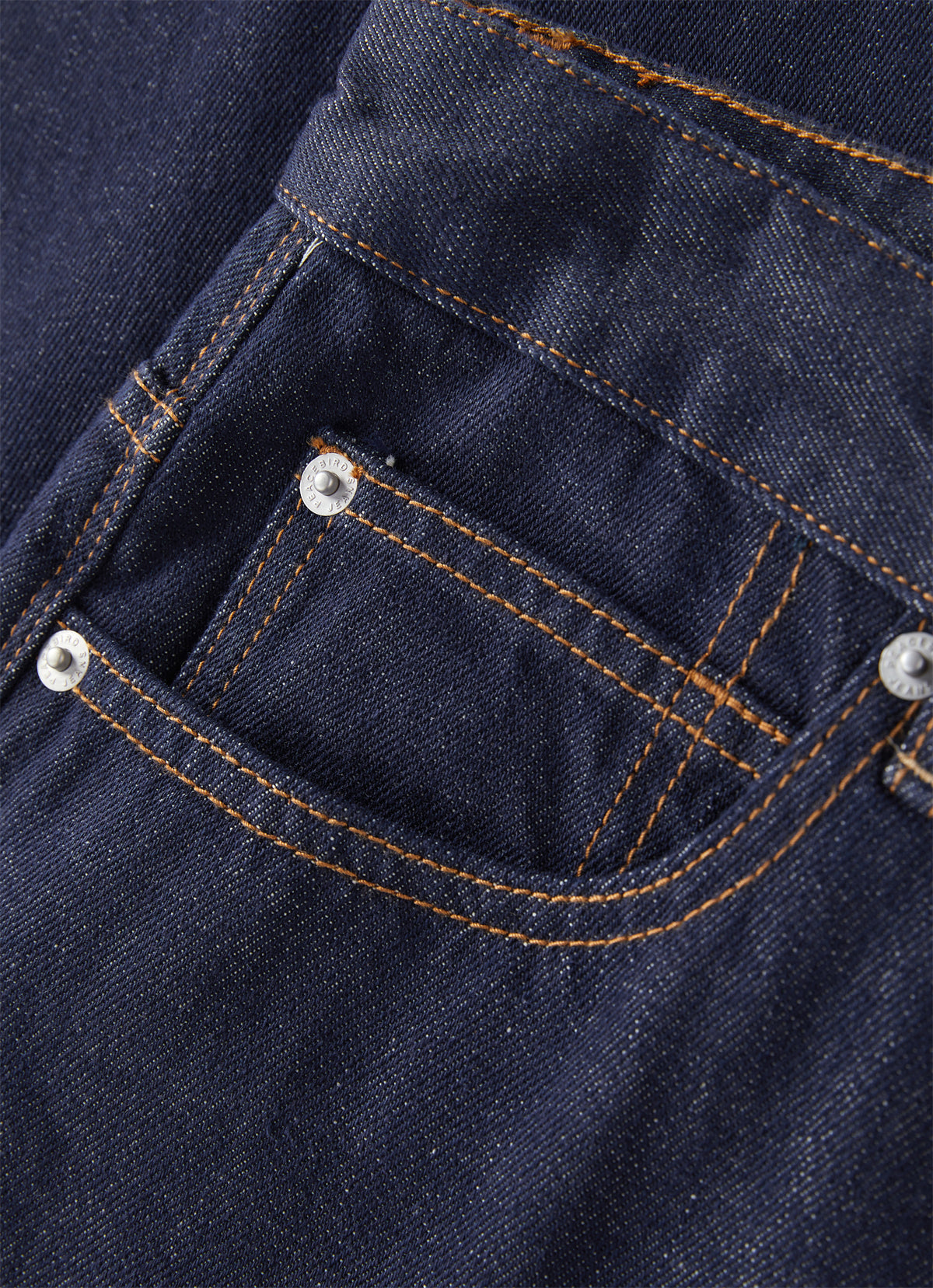 Men's Vintage Contrast-Stitch Wide-Leg Jeans