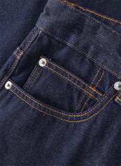 Men's Vintage Contrast-Stitch Wide-Leg Jeans