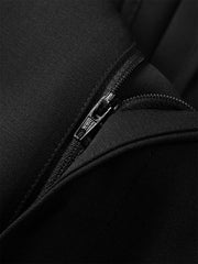 Men's Black Straight-Leg Dress Pants