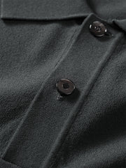 Men's Short-Sleeve Embossed Knit Polo Shirt