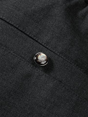 Men's Pleated Straight-Leg Fleece-Lined Suit Pants