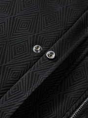 Men's Utility Jacquard Textured Hooded Jacket