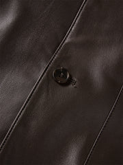 Men's Short Brown Leather Jacket