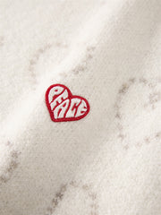 Men's Relaxed Allover Heart Jacquard Sweater