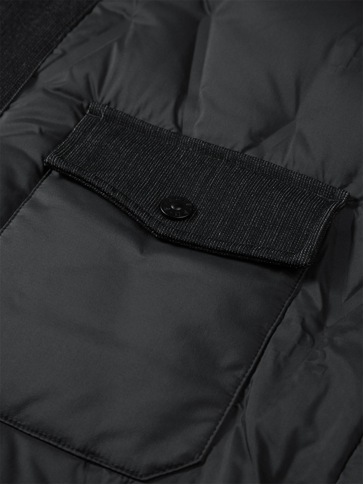Men's Goose Down Denim-Panel Shirt Jacket