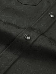 Men's Subtle Patterned Textured Jacquard Shirt
