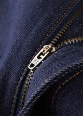 Men's Vintage Contrast-Stitch Wide-Leg Jeans