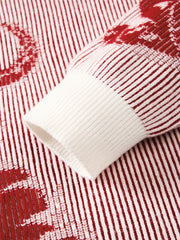 Men's Chinese-Inspired Contrast Jacquard Sweater