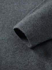 Men's Brushed Knit Cardigan with Dog Embroidery