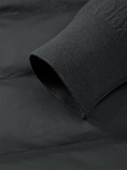 Men's Knit-Panel Lightweight Stand-Collar Goose Down Jacket